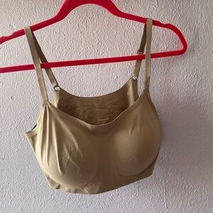 Nude/Gray Calvin Klein Padded Unlined Bralette, Size L